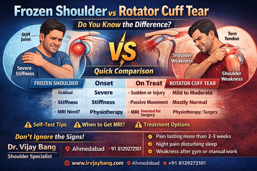 frozen shoulder specialist in ahmedabad dr vijay bang, shoulder surgeon, gold medalist, Switzerland return, BANG SHOULDER INSTITUTE