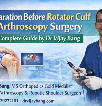 preparations before arthroscopic shoulder arthroscopic rotator cuff tear repair surgery treatment in ahmedabad by dr Vijay Bang, shoulder specialist in ahmedabad , gold medalist, Switzerland return, best rotator cuff tear treatment surgeon in ahmedabad