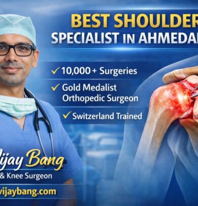 shoulder specialist in ahmedabad dr Vijay Bang, gold medalist, Switzerland return, shoulder rotator cuff arthroscopy expert, shoulder replacement surgeon in ahmedabad, 10000+ surgeries