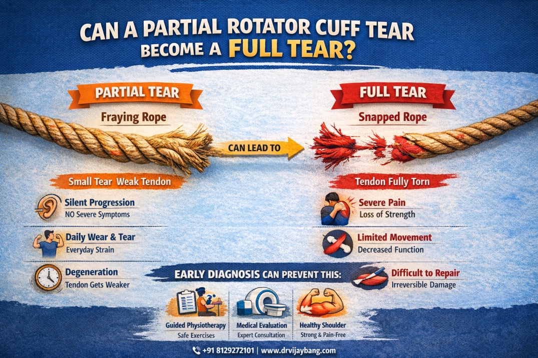 partial rotator cuff treatment in ahmedabad by dr Vijay Bang, shoulder surgeon in ahmedabad, gold medalist, Switzerland trained